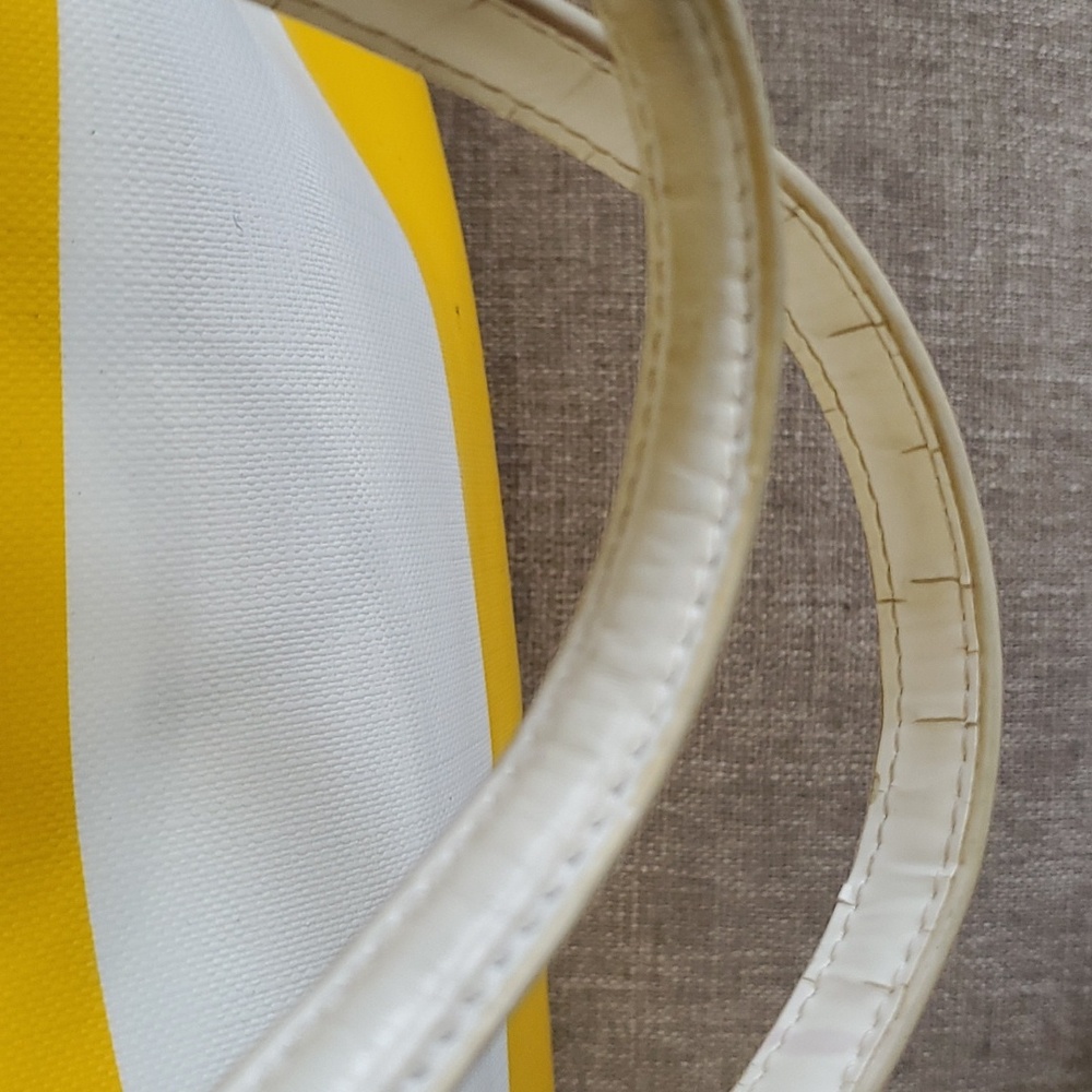 Coach sunburst yellow white stripe shoulder bag - Picture 9 of 16